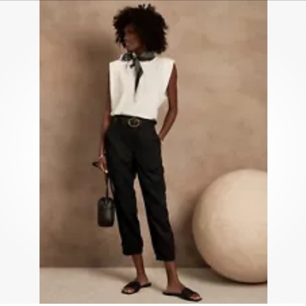 Banana Republic Black Cropped Ankle Pants